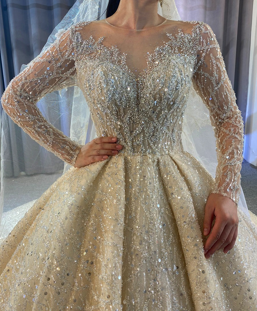 diamond dress design Diamonds Silver Bodice Feather Skirt Slit Prom Gown